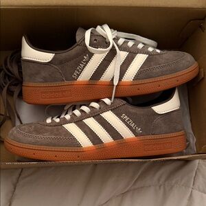 Adidas Spezial Brown and White Sneakers
